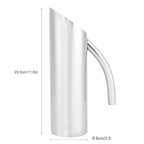 1.6L Large Capacity Stainless Steel Water Pitcher Leak-Proof Spout with Ergonomic Handle Cold Drink Jug for Bar & Restaurant