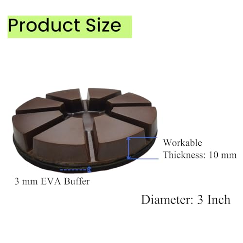 Hybrid Transitional Diamond Polishing Pucks for Concrete Terrazzo Floor, Aggressive Hook and Loop Grinding Pads, 3 Inch Sharp Copper Bond Disc, 400#, 3PCS - style: 400#