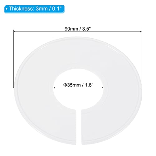 PATIKIL Clothes Dividers, 12 Pack Closet Clothing Rack Size Dividers Blank Labels Sorting Round Separator for Closet, White - color: White