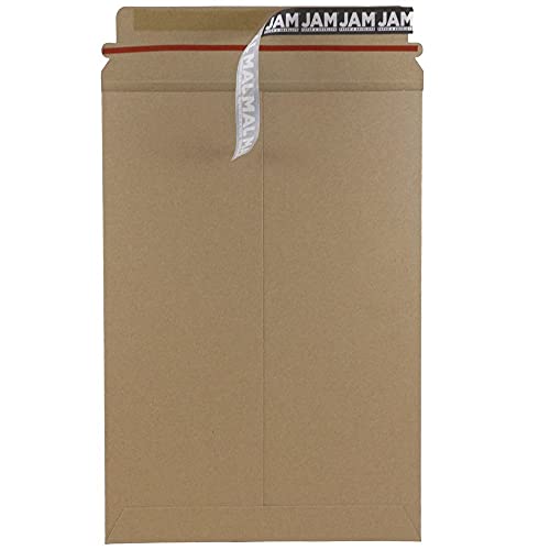 JAM PAPER Stay-Flat Photo Mailer Envelopes with Peel & Seal Closure - 6 x 8 - Brown Kraft - 6 Rigid Mailers/Pack - color: 6/Pack, size: 6" x 8"