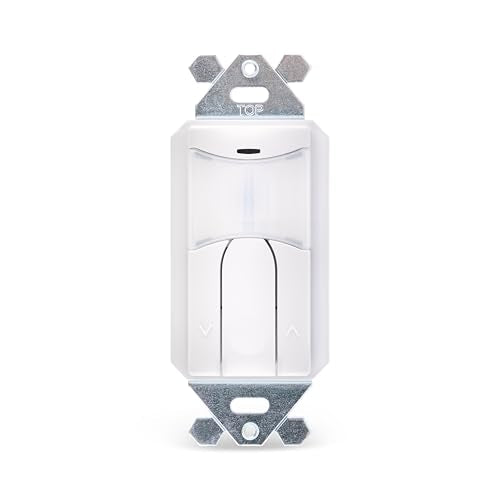 Occupancy Motion Sensor in-Wall Switch with 0-10V Dimming, SWX-103-D-WH, PIR Detection, Manual On (Vacancy Mode), 120/277V, 800W/1200W, 1-Pole, No Neutral Required, White, Made in USA - style: Vacancy