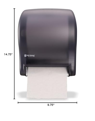 San Jamar Tear-N-Dry Essence Automatic Dispenser, Wall Mount, Plastic, Black Pearl