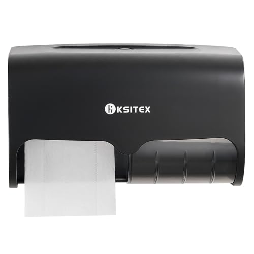 Double Toilet Paper Holder Wall Mount,Hold Two Rolls*4.5”,Black - color: Black, White, Gray