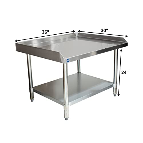 36" x 30" Stainless Steel Equipment Stand, 24" Tall - size: 36"x30"