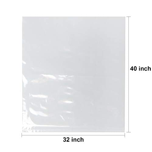 LazyMe Large Shrink Wrap Bags for Gift Baskets, 32x40 Inch, 20 Pcs