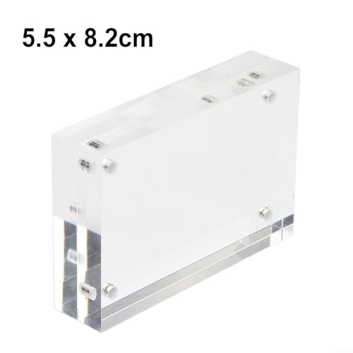 Acrylic Sign Holder, Poster Double-Sided Display Stand For Countertops, Acrylic Stands For Display In Offices, Restaurants, And Events(5.5 x 8.2cm) - size: 5.5 x 8.2cm