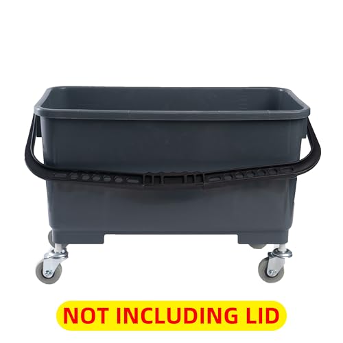 Matthew Cleaning Microfiber Finish Bucket with Sieve,Press Wring Mop Bucket for Microfiber Flat Mops, Mop Bucket with Non-Marking Casters Wheels Gary - color: 25 Quarts Bucket(gray)