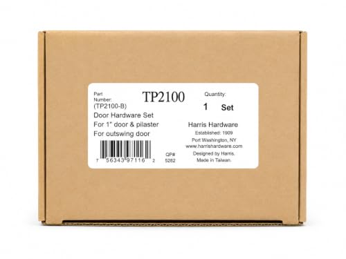 Harris Hardware TP2100 Cast Zamac Outswing Toilet Door Set for 1" Doors - size: 1 in. Outswing