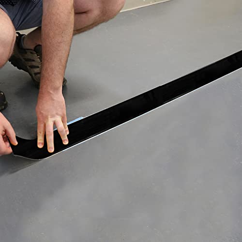 SmartSign Black 2 inch x 100 feet Floor Marking Tape, 32 mil Vinyl Floor Tape, Superior Mark Industrial Use Safety Tape with Beveled Edges, Strong Adhesive, for Gym/Warehouse/Courts - color: Black, size: 2" x 100'