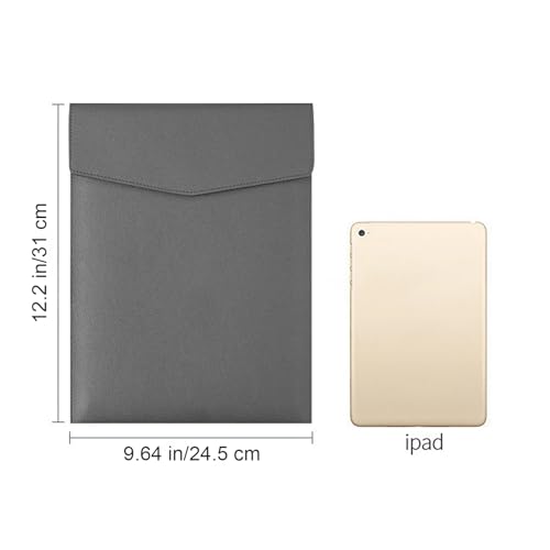 VANRA 1 Piece PU Leather File Folder Envelope Vertical A4 Document Holder - color: Grey