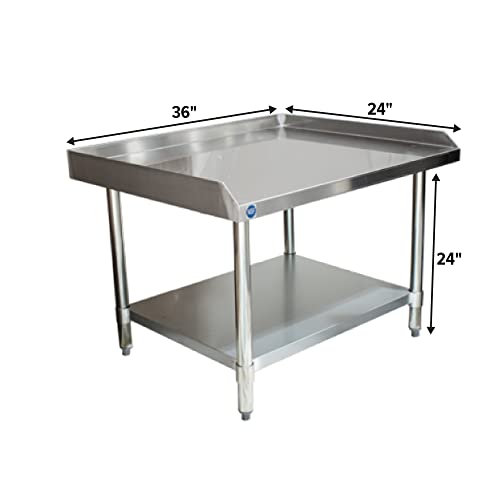 36" x 24" Stainless Steel Equipment Stand, 24" Tall - size: 36"x24"
