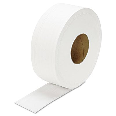 GEN JRT Jumbo Bath Tissue, Septic Safe, 2-Ply, White, 3.3" x 1,000 Ft, 12 Rolls/Pack - size: 1000 Sheets (Pack of 12)