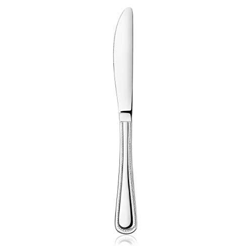 New Star Foodservice Bead Pattern Stainless Steel Dinner Knife, 8.5-Inch, Set of 12, Commercial Grade (Pack of 3) - size: 7.9" (Pack of 3)