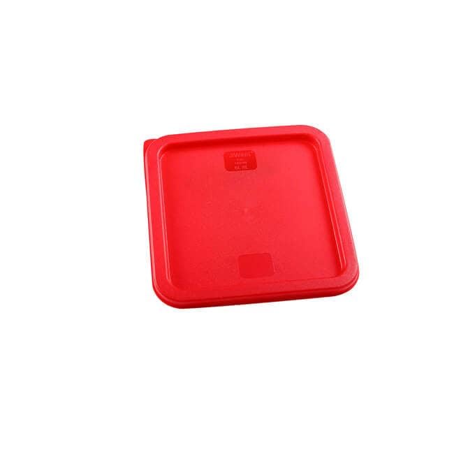 FSE 6 or 8 Qt Square Food Storage Container Lid, Red Polypropylene Lid