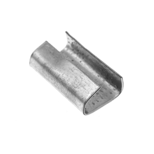 180PCS Strap Open Type Sealing Clips Packing Strap Binding Clips Metal Sheet Non Slip Holders for 1/2 Inch Polypropylene Binding Strap Openings