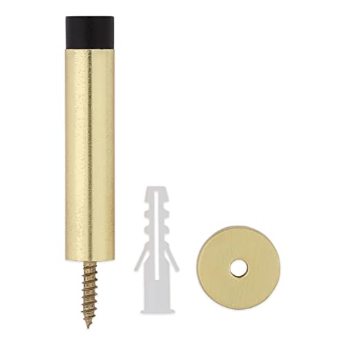 National Hardware N830-523 Cooper Door Stop, 3", Brushed Gold with Matte Black Tip - color: Brushed Gold with Matte Black Tip