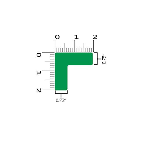 5S Location Marking Corner- (Various Sizes Available) Durable L Shaped Floor Marker by Graphical Warehouse- Vibrant Colors, Rounded Corners (2x2x0.75" (25 Pack), Green) - color: Green, size: 2x2x0.75" (25 Pack)