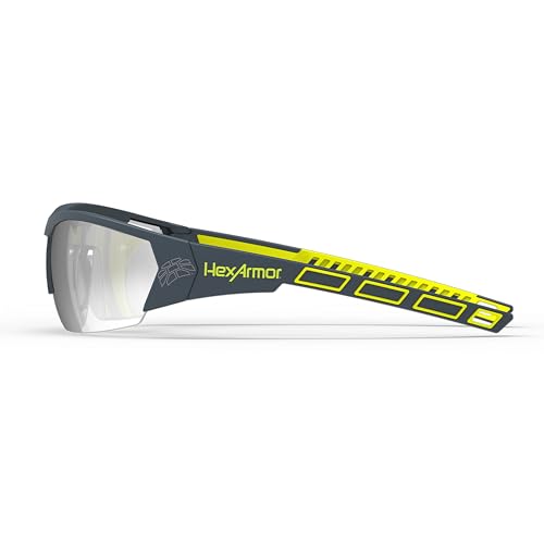 HexArmor MX250 Silver Mirror 53% tinted safety glasses for men and women | Anti-fog | Scratch resistant wrap around lenses | Adjustable side arms | Certified ANSI Z87 | 100% UV protected eyewear - color: Silver Mirror / Trushield