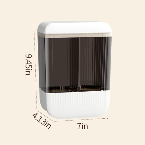 Dual-Channel Cup Dispenser with Clear ABS Construction - High-Capacity Wall-Mount Pull System for 3oz-5oz Cups, Hygienic Dual-Compartment Solution for Home/Office/Clinic - Transparent White