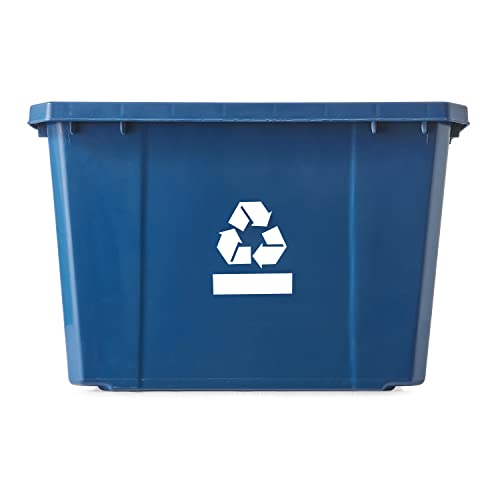 Gracious Living 17 Gallon/64 Litre Curbside Blue Box Recycling Bin, 24 Pack - size: 24 Pack
