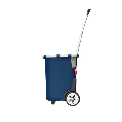 reisenthel carrycruiser Dark Blue - Portable Shopping Trolley with Sturdy Aluminum Frame, Shoulder Strap and Removable mesh Inner Bag -Water-Repellent - color: Dark Blue
