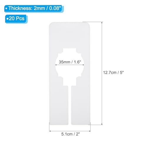 PATIKIL Clothes Dividers for Hanging Clothes, 20 Pack Rectangle Closet Clothing Rack Size Dividers Blank Labels Sorting Rectangular Separator for Closet, White - color: White