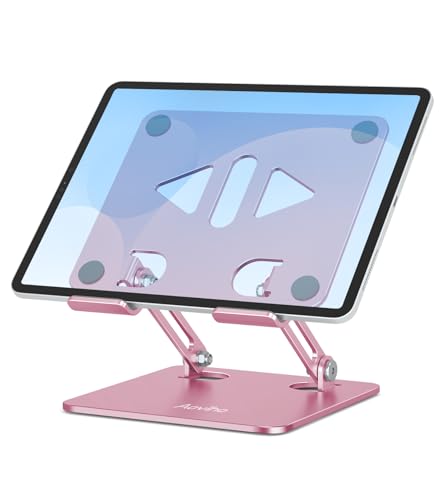 Aoviho Tablet Stand for Desk,Adjustable Tablet Holder,Rose Gold - color: Rose Gold