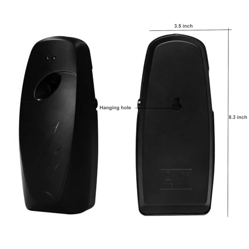 Automatic Diffusers, Battery Operated Scent Dispenser Wall Mount & Tabletop Aromatherapy Sprayer, Adjustable Spray Frequency Air Freshener for Home Bathroom Office Hotel(2 Pack) - color: Black