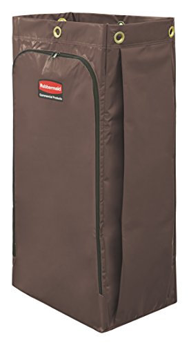 Rubbermaid Commercial Products Cleaning Cart Vinyl Bag, Brown, 34-Gallon - color: Brown, size: 34 Gallon