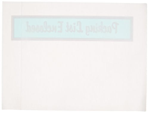 Aviditi PL489 Poly Envelope, Legend "Packing List Enclosed", 4-1/2" Length x 6" Width, 2 mil Thick, Green (Case of 1000) - color: Green