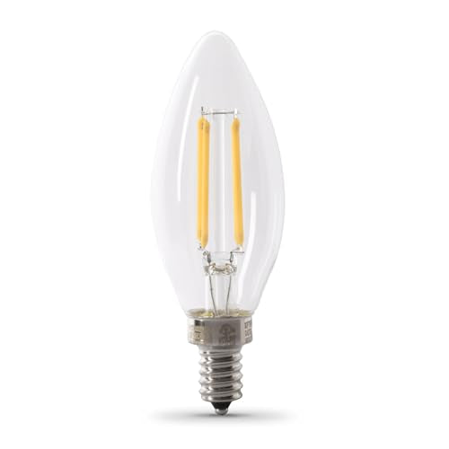 Feit Electric B10 Enhance LED Light Bulb, 40W Eq, Torpedo Tip, 6 Pack - color: 5000k Daylight, size: 6 Count (Pack of 1), style: 40-Watt LED