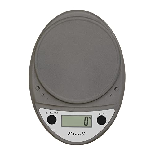 Escali Primo Digital Food Scale Multi-Functional Kitchen Scale and Baking Scale for Precise Weight Measuring and Portion Control, 8.5 x 6 x 1.5 inches, Metallic - color: Metallic