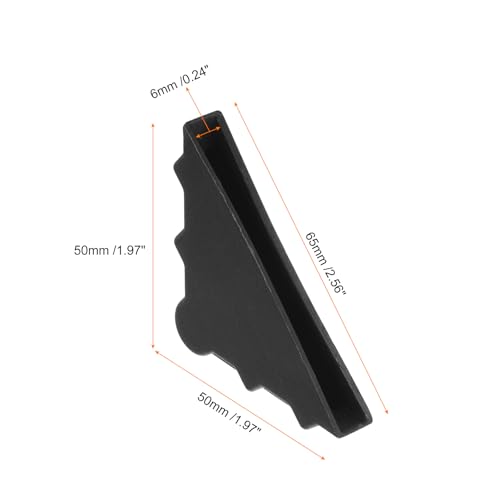 uxcell 20Pcs Plastic Corner Protectors 6x65mm Triangle Shape Glass Corner Guards Cushion for Corner Protection of Glass, Mirror, Tile, Black - color: Black