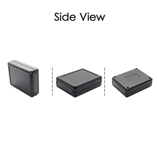 LeMotech Project Box 10 Pieces ABS Plastic Electrical Project Case Small Junction Box for Electronics Black 3.5 x 2.8 x 1.1 inch (90 x 70 x 28 mm) - size: 3.5" x 2.8" x 1.1"(10pc)