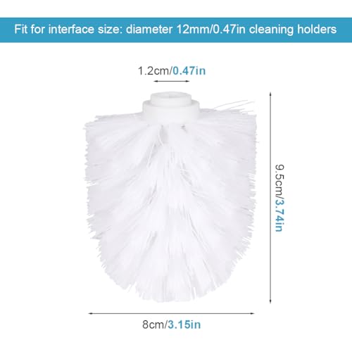 EKDJKK 2PCS Toilet Bowl Brush Replacement Head, Toilet Brush Head Replacement with Durable Stiff Bristles, Cleaning Tool for Home Hotel Bathroom (White) - color: White