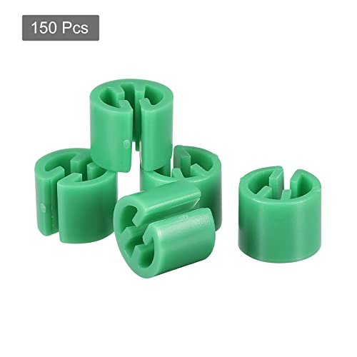 150Pcs Clothes Hanger Marker Blank Tags, Fit 3.5mm Rod, Green Size Clips - color: Green