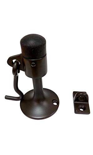 QCAA Solid Brass Door Stop, 4" Height, US10B ORB Oil Rubbed Bronze, Made in Taiwan, 1 Pack - color: Oil Rubbed Bronze (4"), size: 1 Pack