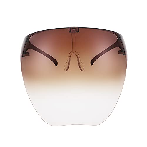 FEISEDY Full Face Shield Sunglasses – Anti-Fog UV400 Mirror Visor - color: 006 Gradient Brown