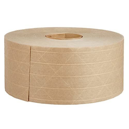 3M Water Activated Paper Tape 6144, Natural, Economy Reinforced, 70 mm x 450 ft, 10 per case