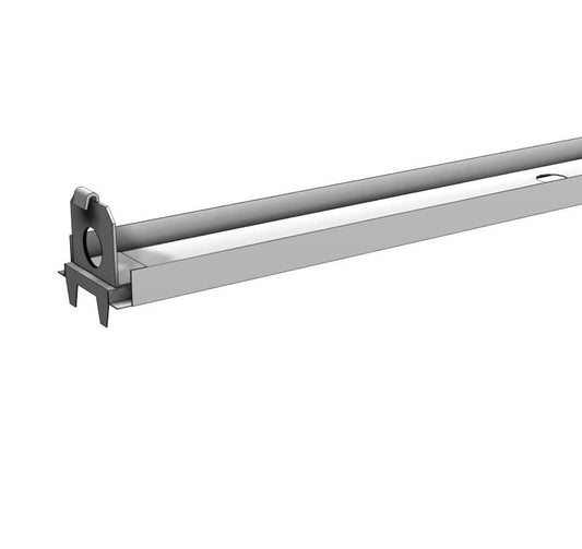 Lozier 4' W Gondola Heavy Duty Bottom Rail CHR Charcoal - color: Charcoal, size: 4' W