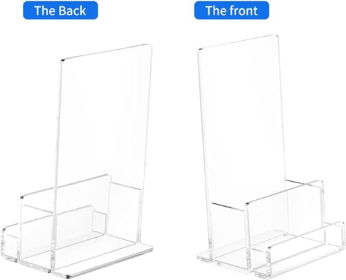 NIUBEE 6 Packs Acrylic Brochure Holder 4‘’, Pamphlet Flyer Display Stand - size: 6 Pack 4*6