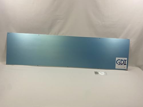 Anodized Aluminum Kickplates, Various Sizes, Colors, and Mounting Options Available, 0.040-Inch Profile, Square Corners, American Made (Aluminum, 10" x 38" - for 40" Door) - color: Aluminum, size: 10" x 38" - for 40" Door