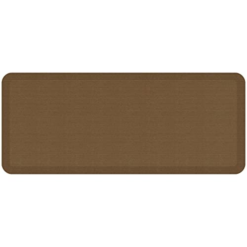 NewLife by GelPro Anti-Fatigue Designer Comfort Kitchen Floor Mat, 20" x48”, Grasscloth Khaki Stain Resistant Surface with 3/4” Thick Ergo-Foam Core for Health and Wellness - color: Grasscloth Khaki, size: 48"L x 20"W x 0.8"Th