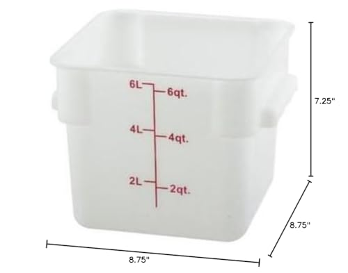 Winco - PESC-6-6 qt Food Storage Container