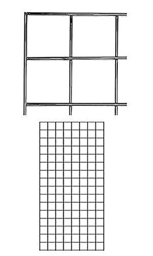 SSWBasics 2 ft X 4 ft Chrome Wire Grid Wall Panels - size: 2 x 4 ft
