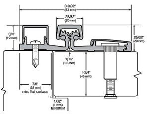 PHOENIX VITAL LIFE Heavy Duty Aluminum Unfinished 83" Continuous Hinge Y