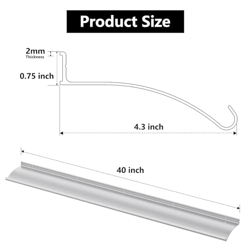 2 Pcs Extra Wide 4" W Door Rain Drip Guard, 40" L Anodized Aluminum Door Drip Cap for Exterior Doors Window Top, Overhead Drip Guard Edge Window Deflector (Silver) - color: Silver, size: 40 Inch-2pcs