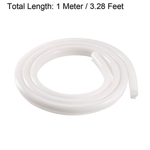 uxcell T-Slot Mount Window Weatherstrip Seal 7mm Bulb Bubble for 5mm Slot 1 Meter Long White - color: White, size: 1m