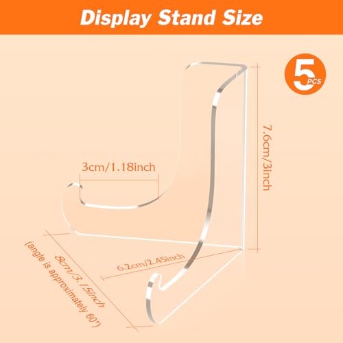 5 Pack Acrylic Display Stand, Plate Stand for Display, Easel Stand