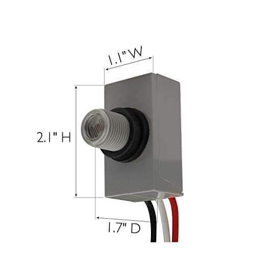 Design House 588095 Internal Mount 120-Volt Outdoor Photocontrol, Commercial/Residential Use, Dusk to Dawn Sensor - size: Internal mount photocontrol polycarbonate
